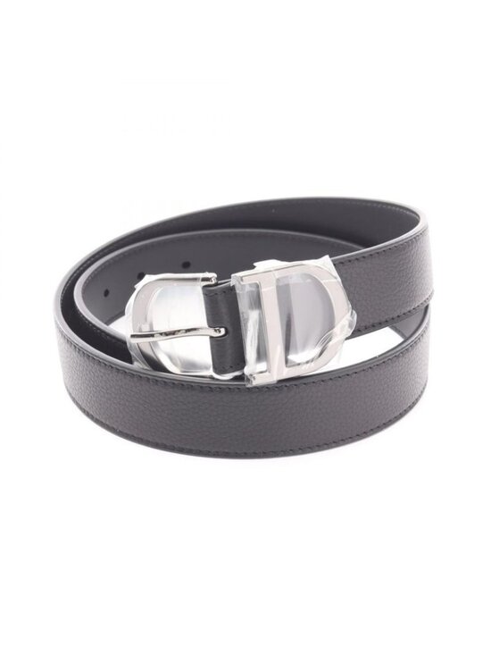 Dior Belt CD Logo Black Leather main image 4